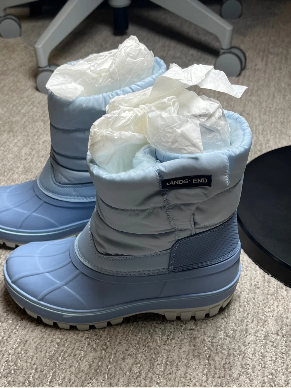 Lands' End Flurry Waterproof Fleece Winter Kids Snow Boots Size 3. 2757-1